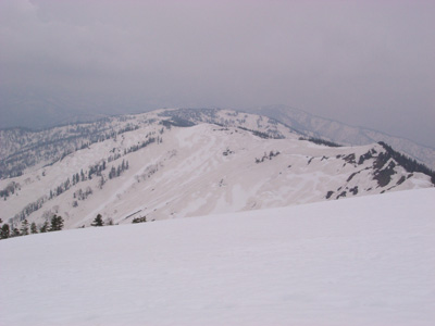 残雪　会津駒ヶ岳　写真