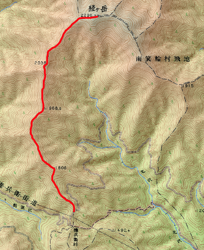経ヶ岳 登山 写真